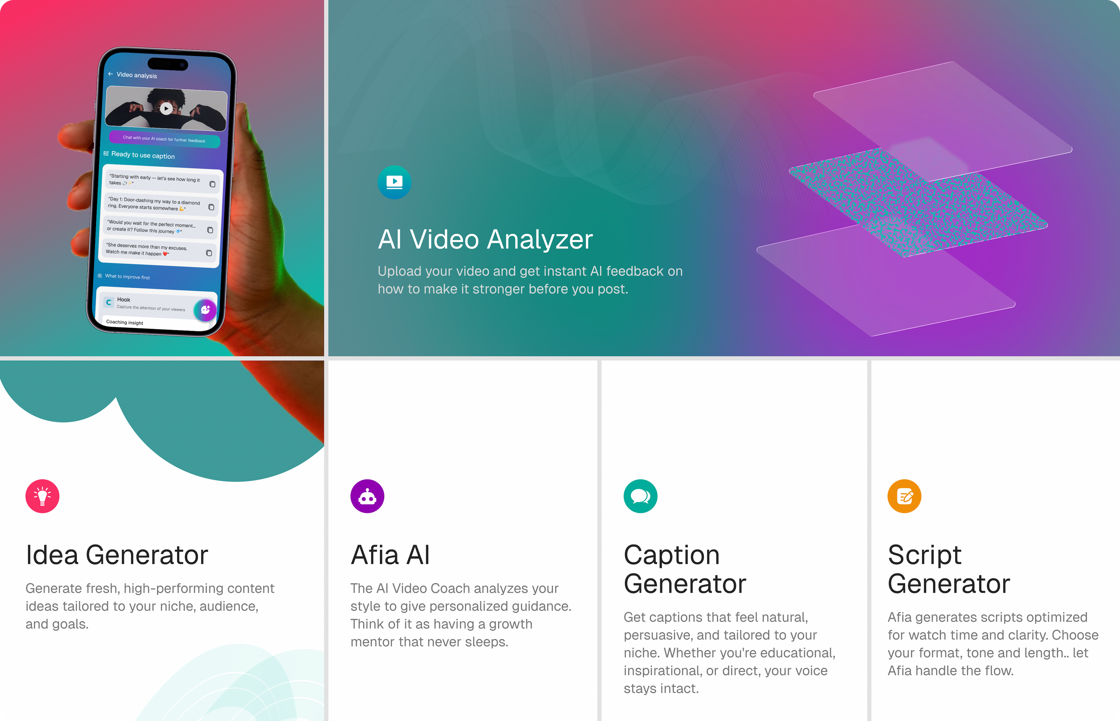 Afia feature overview